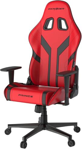 DXRacer P Series Gaming Chair, Premium PVC Leather Racing Style Office Computer Seat Recliner with Ergonomic Headrest and Lumbar Support (Black & White) in Saudi Arabia