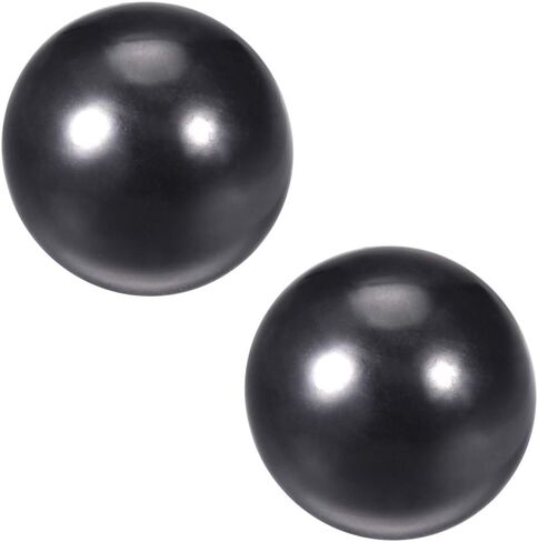 uxcell 2 Pcs Thermoset Ball Knob M16 Female Threaded Machine Handle 45mm Diameter Smooth Rim Black in Saudi Arabia