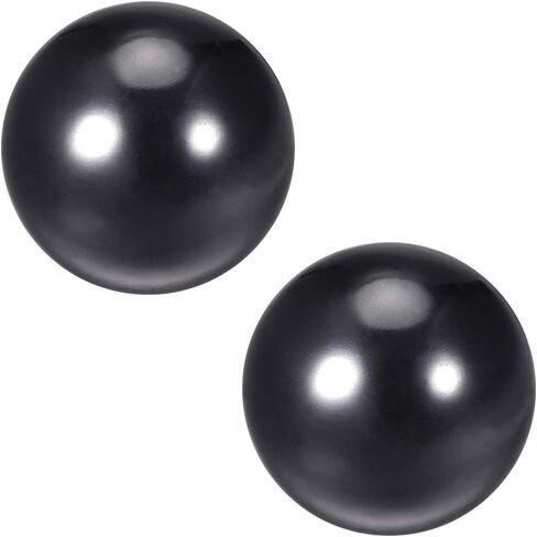 uxcell 2 Pcs Thermoset Ball Knob M16 Female Threaded Machine Handle 45mm Diameter Smooth Rim Black in Saudi Arabia