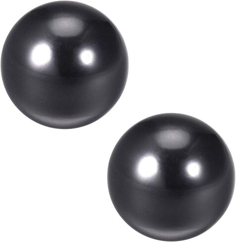 uxcell 2 Pcs Thermoset Ball Knob M16 Female Threaded Machine Handle 45mm Diameter Smooth Rim Black in Saudi Arabia
