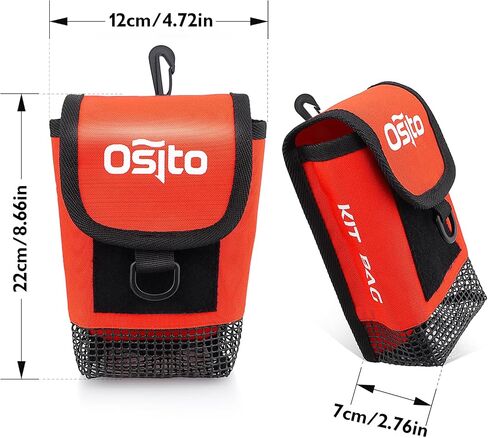 Scuba Mesh Gear Bag, Small Diving Gear Mesh Dry Pocket Carry Pouch With Swivel Clip, Hook & Loop Tape And D-Ring For Storing Safety Surface Marker Buoy, Finger Reel, Bolt Snap, Accessories in Kuwait
