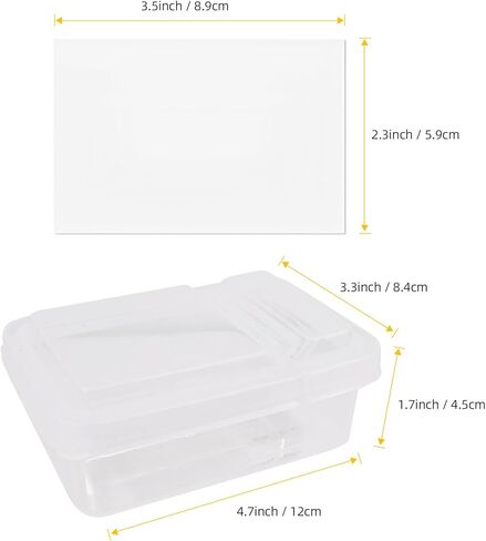 100 Pcs Photocard Sleeves with Storage Case Kpop Photocard Holder 58 x 89mm Standard Idol Album Photo Card Clear Sleeves Trading Card Protector (100 PCS & 1 Box) in Saudi Arabia