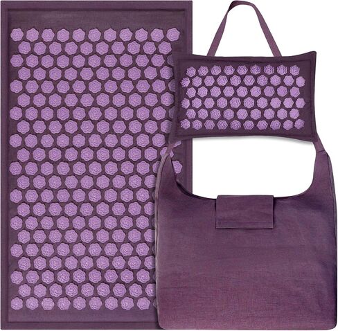 LadyRosian Acupressure Set for Back and Neck Pain Relief, Muscle Relaxation Stress Relief Acupressure Mat and Pillow Set with Bag (Mixed Colors) in Kuwait