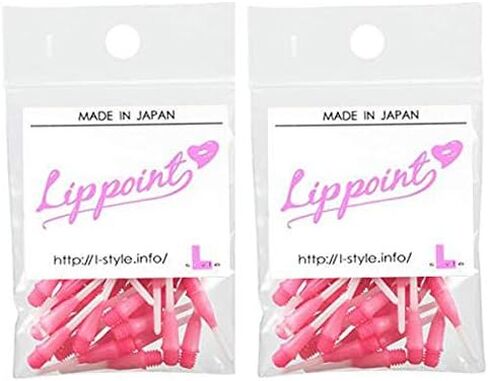LSTYLE Dart Tips: Original Lippoint - Soft Tip Dart Points - 2BA Thread - Regular Length - 2 Tone Pink 2 Pack in Kuwait