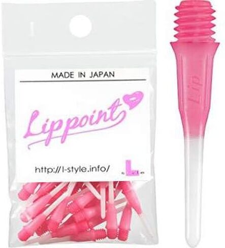LSTYLE Dart Tips: Original Lippoint - Soft Tip Dart Points - 2BA Thread - Regular Length - 2 Tone Pink 2 Pack in Kuwait