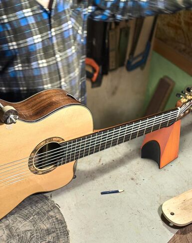 أداة لوثير لدعم الرقبة من QWORK للجيتار، مسند رقبة الجيتار، دعم الرقبة لأداة سلسلة الوسادة لمحطة عمل الجيتار، الكمان، البانجو، القيثارة، المندولين in Kuwait