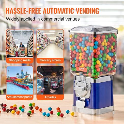 آلة VEVOR Gumball للأطفال، آلة بيع منزلية بارتفاع 21 بوصة، موزع كرات نطاطة PS، تحمل 180 كبسولة، آلة علكة مستطيلة لمتاجر الألعاب، بنك Gumball يعمل بقطع النقود المعدنية، أحمر in Saudi Arabia
