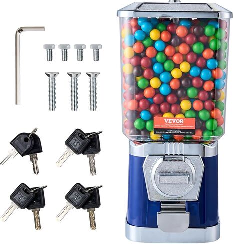 آلة VEVOR Gumball للأطفال، آلة بيع منزلية بارتفاع 21 بوصة، موزع كرات نطاطة PS، تحمل 180 كبسولة، آلة علكة مستطيلة لمتاجر الألعاب، بنك Gumball يعمل بقطع النقود المعدنية، أحمر in Saudi Arabia