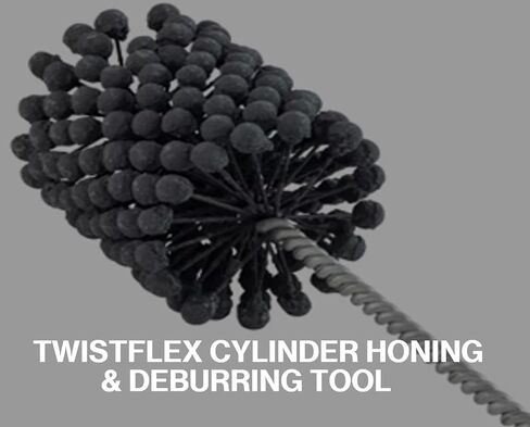 Pro-Graad TwistFlex Cylinder Hone | 3/4" 320SC Flexible Cylinder Honing & Deburring Tool | 0.75" Bore Brush for Hole Diameters 0.65"- 0.77" | Silicon Carbide 320 Grit | 1/4" Shank | 8" Overall Length in Saudi Arabia