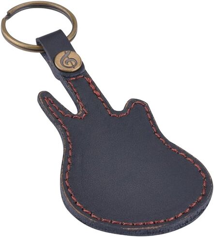 Leather Guitar Picks Case Guitar Pick Holders with Keyring Guitar Plectrums Bag for Guitar Pick Bag with 5Pcs Plectrums Gift,Black in Saudi Arabia