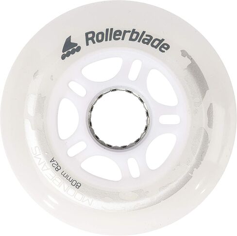 عجلة Rollerblade Moonbeam 80 مم/82A LED، 4 عبوات، باللون الأبيض in Saudi Arabia