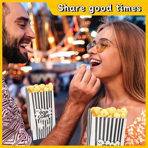 Popcorn Boxes, DECYOOL 30 Movie Night Popcorn Paper Buckets 7.88 Inches Tall Large & Holds 46Oz Capacity Popcorn Bags Individual Servings for Home,Carnival Party, Supplies in Kuwait