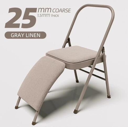 Yoga Chair Backless Folding Chair - 480lb Metal Back Bender Lounge Inversion Handstand Trainer - Yoga Props Exercise Chair in Saudi Arabia