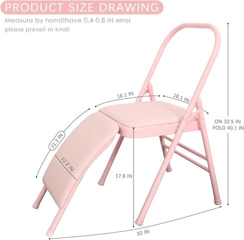 Yoga Chair Backless Folding Chair - 480lb Metal Back Bender Lounge Inversion Handstand Trainer - Yoga Props Exercise Chair in Saudi Arabia