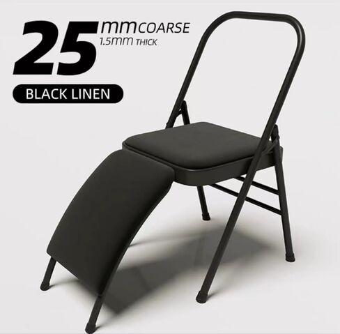 Yoga Chair Backless Folding Chair - 480lb Metal Back Bender Lounge Inversion Handstand Trainer - Yoga Props Exercise Chair in Saudi Arabia