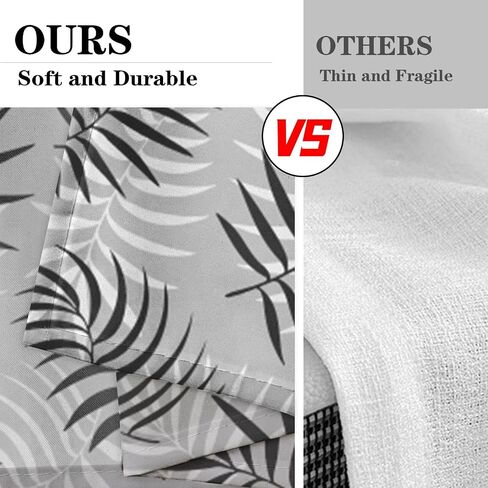 Leaves Tropical Kitchen Curtains, Palm Leaf Painting Plant Short Window Curtains Set of 2, Window Treatment Tier Curtains for Kitchen Over Sink Dining Room Decor (26x36 Inch) in Saudi Arabia