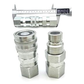 1/2"Skid Steer lat Face Hydraulic Quick Connect Couplers for skid steers loaders including for Bobcat for Case for New Holland for Kubota, and many others