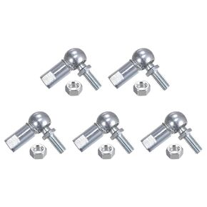 5 Pcs CS10 Angle Ball Joint - [M6 Right Hand Thread] A3 Steel Ball Socket Universal Joints for Automotive, Hinged Door