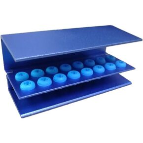 16 Holes Dental FG RA/CA Burs Block Case Stand Holder 1.6mm&2.35mm Shank with Sillicone Autoclavable