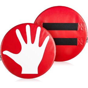2 Pads Volleyball Blocking Pad Volleyball Setter Training Equipment Red Round Volleyball Training Aid Player for Hitting and Blocking Mimics Hand Hitting Trainerf Protects Blockers Hands