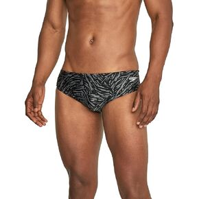 Speedo Men's Standard Swimsuit Brief ProLT Printed Team Colors, Black, 32