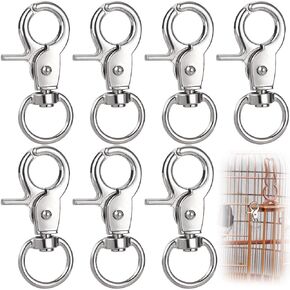 7PCS 2.37'' Trigger Snap Hooks Heavy Duty Zinc Alloy Swivel Trigger Snaps Metal Lobster Claw Lanyard Clips for Pet Cage Dog Leash Camera Straps Key Chains Flag Pole