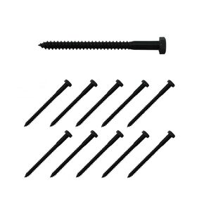 Renovators Supply Manufacturing Steel 5/16 X 4 inches Lag Bolts Screw with Black Zinc Plated, Hex Head Leg Screw-(1 Unit), Imperial Measurement and External Hex System Pack of 20