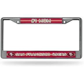 إطار لوحة ترخيص Rico Industries Baltimore Ravens Bling Chrome مع لمسة لامعة 6 × 12.25 بوصة