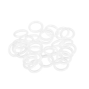 uxcell Silicone O-Ring, 8mm OD, 4mm ID, 2mm Width, VMQ Seal Rings Gasket, White, Pack of 30