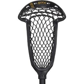 رأس رسم STX Lacrosse Axis Strung Draw مع جيب Crux Mesh Pro، أسود in Kuwait