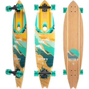 Sector 9 Longboard Complete Offshore Baja Bamboo Swallow Tail 9.35" x 39.5"