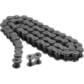 uxcell #50/10A-1 Roller Chain 3 Feet 5/8" Pitch Carbon Steel Roller Chains with Free Master Connector Link for Excavators, Tractors, 57 Links