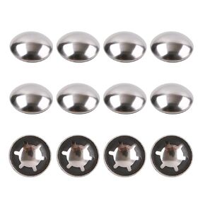 12Pcs Spring Steel Push On Pushnut Caps - 5/8" Axle Fasteners - Zinc Plated - for Hand Trucks, Rolling Bins, Lawn Wagons - Ideal for Alternative Cotter Pins
