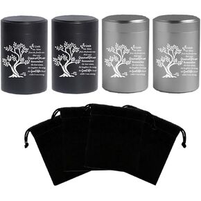 Small Urns for Human Ashes Set of 8 Mini Urn for Ashes 3 inches Keepsake Urns for Ashes for Sharing Small Keepsake Urns Memorial Ashes Holder-Heart Tree