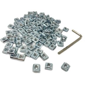 200Pcs 20 Series T Slot Nut Kits 100Pcs M5 T Nuts + 100pcs M5x8mm Hexagon socket screws for 2020 Aluminum Profiles T Slot 6mm