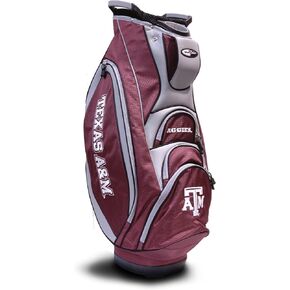 Team Golf NCAA Texas A&M Aggies Victory Golf Cart Bag, 10-way Top with Integrated Dual Handle & External Putter Well, Cooler Pocket, Padded Strap, Umbrella Holder & Removable Rain Hood