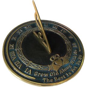 ARTIZANSTORE Brass Sundial Grow Old with Me