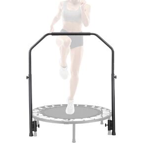 TOBWOLF Trampoline Rebounder Handle Bar for 38"/40" Round Fitness Trampolines, (Trampoline Not Included) ONLY Fits for Foot Tube Within 2.5CM/0.98IN Diameter, 3 Levels Adjustable Foam Handle Bar