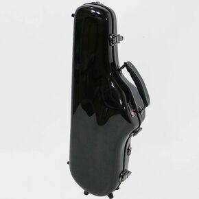 Crossrock Baritone Saxophone Case fits Low A, Fiberglass Hardshell with Backpack Straps, Black (CRF1000BSBK)