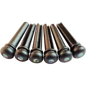 6 قطع من دبابيس جسر الجيتار النحاسي، أوتاد الأظافر مع نقاط زجاجية كريستالية لتزيين أجزاء أدوات الموسيقى للجيتار الصوتي الشعبي (أحمر) in Kuwait