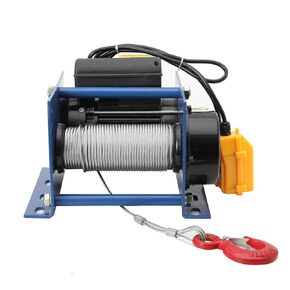 Electric Hoist Winch 881LBS 400kg Electric Winches Steel Electric Hoist Lift for Lifting or Towing Materials, Wire Rope 30m, Lifting Speed 11m/min, 1000w