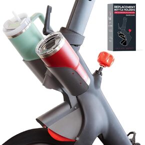 XL Replacement Bottle Holders for Original Peloton Bike with Mounting Bracket, Solid All-Black Metal Design, Direct Replacement Mount - Fits YETI + Nalgene + Hydro Flask + Stanley