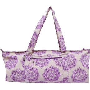 Yoga Kit Bag for Men & Women Cotton & Jute Fabric With Mandala Print Carrier Bag Large Pocket (29x8x12)