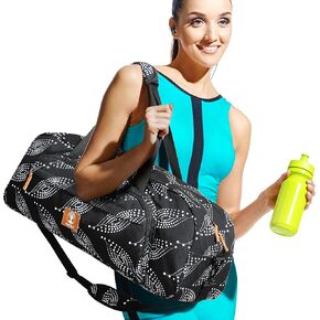 Yoga Mat Bag, 8-Pocket Yoga Gym Bag Fits 1/2" Thick Mat & Yoga Blocks, Detachable Straps | Large Gym Bag With Yoga Mat Holder For Women, Men. Yoga Duffle, Yoga Tote