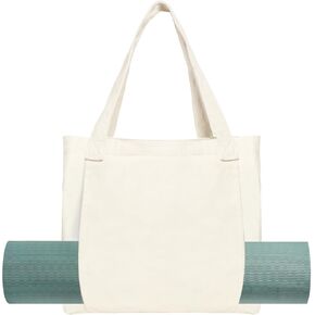 Yoga Mat Bag for Women Canvas Bag with Yoga Mat Carrier Yoga Mat Bags for Workout Pilates Travel Beach and Gym