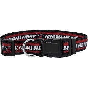 NBA PET Collar MIAMI HEATS Dog Collar, Size Medium Basketball Team Collar for Dogs & Cats. A Shiny & Colorful Dog & Cat Collar Licensed by The NBA