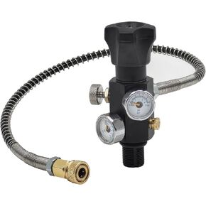 4500Psi 300Bar Fill Station Charging Valve Dual Gauge with 24" Inch High Pressure Hose