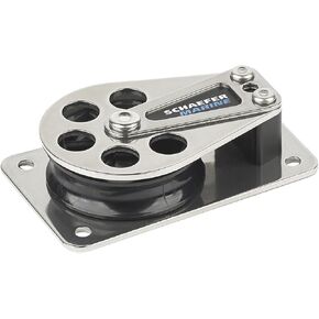Schaefer 5 Series Cheek Block with Stainless Steel Cheek/Base and Delrin Sheave, black
