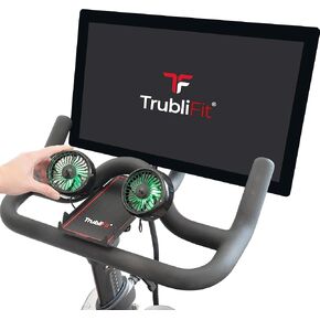 Dual Fans for Peloton Bike with Phone Tray - All Metal Phone Holder - Phone Tray with Fan - No Batteries Required - Accessories for Peloton Bike+