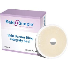 Safe n' Simple Integrity Extended Wear Barrier Rings -2 Inch - Pack of 20 - Stoma Barrier Rings Barrier - Cohesive Skin Barrier - Accessories for Ostomy-Colostomy-Ileostomy- Supplies